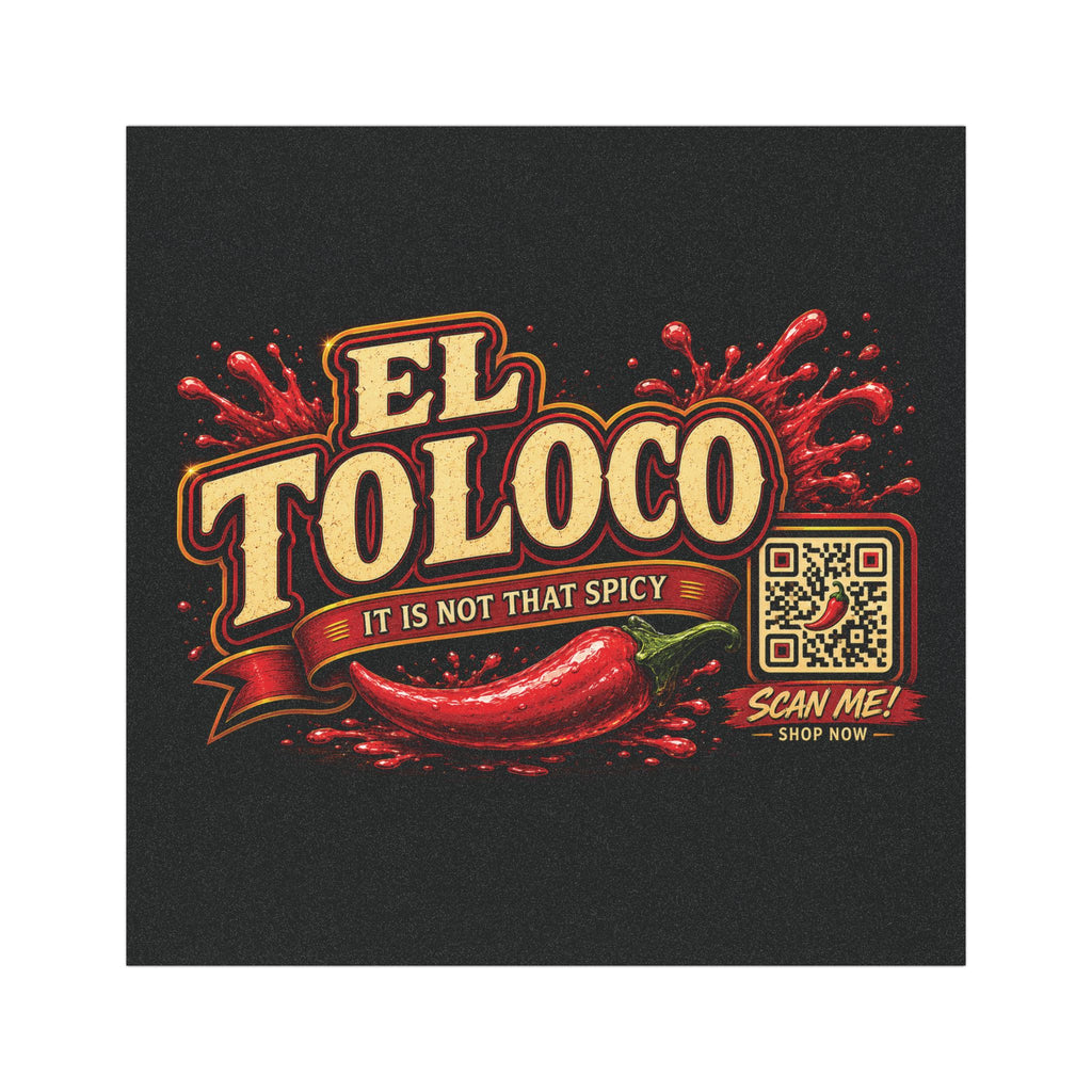 Car Magnet — 'El Toloco' Spicy Chili Logo Sticker (Scan Me QR)