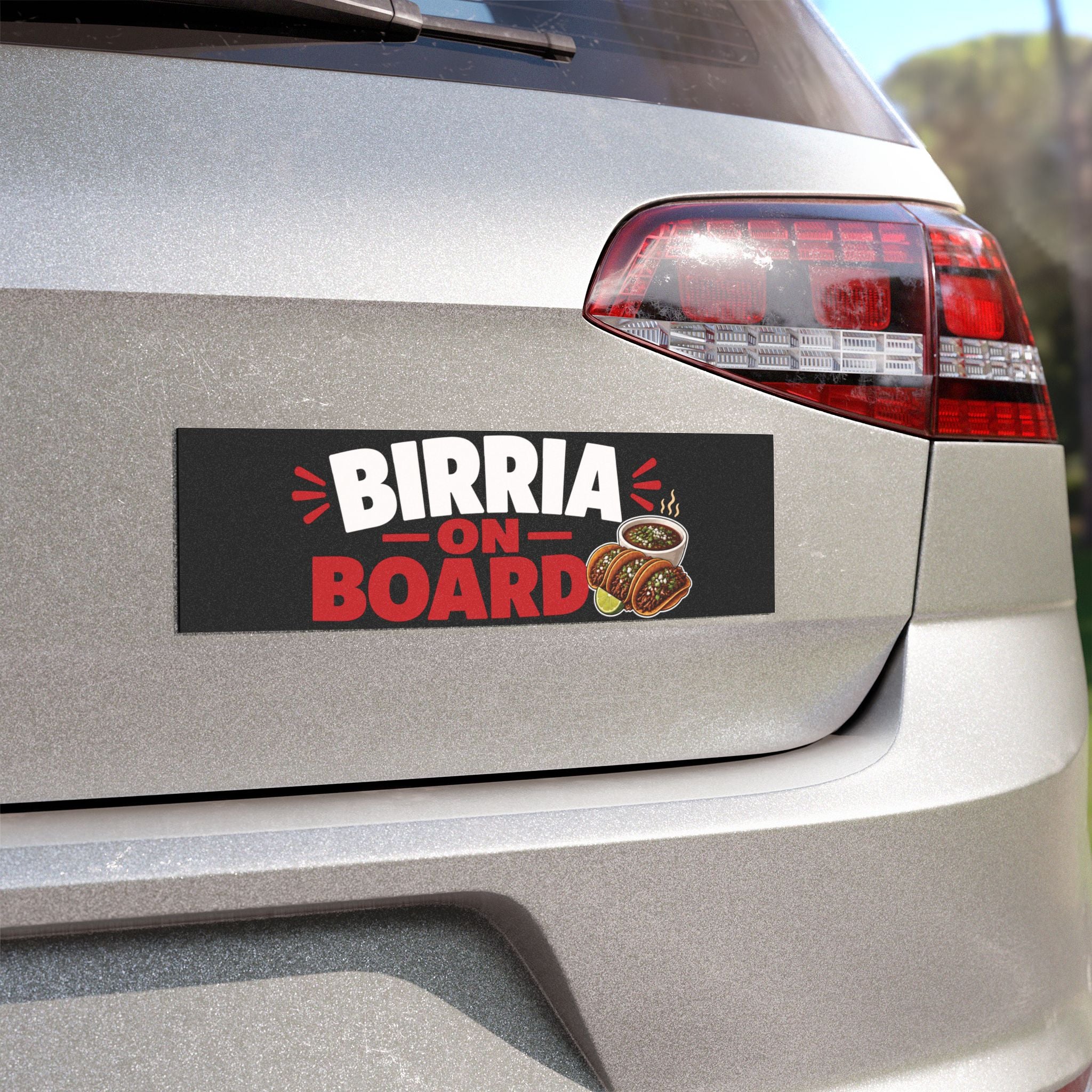 Birria On Board Car Magnet – Funny Taco Foodie Vehicle Sign