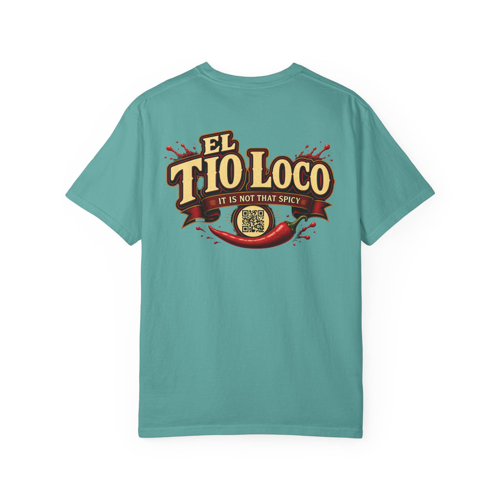 Hot Sauce T-Shirt — “El Tio Loco” Mexican Syrup Bottle Graphic Tee