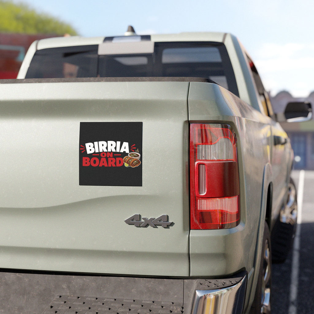 Birria On Board Car Magnet – Funny Taco Foodie Vehicle Sign