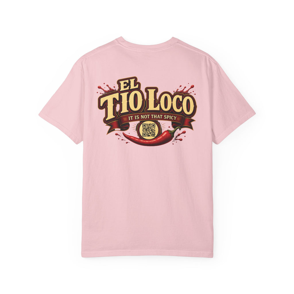 Hot Sauce T-Shirt — “El Tio Loco” Mexican Syrup Bottle Graphic Tee