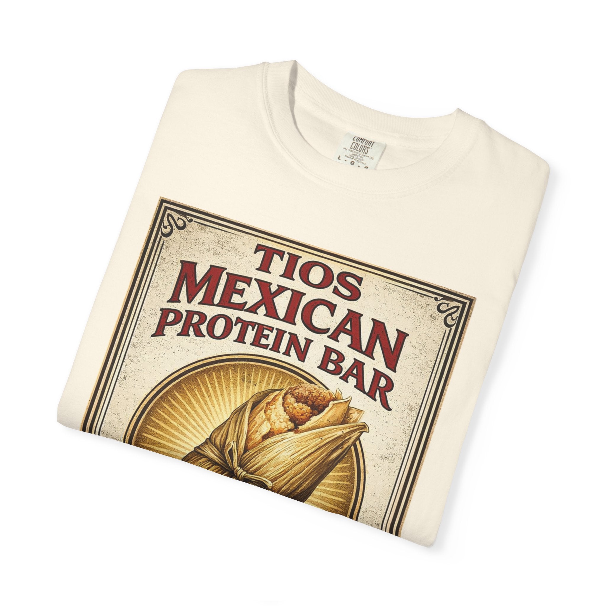 T-Shirt — "Tios Mexican Protein Bar" Vintage Tamale Design