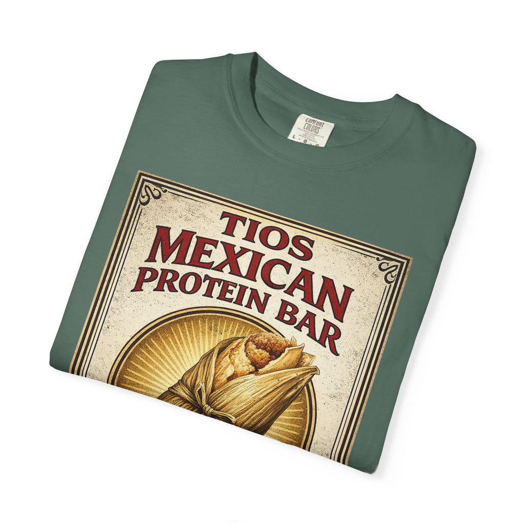T-Shirt — "Tios Mexican Protein Bar" Vintage Tamale Design