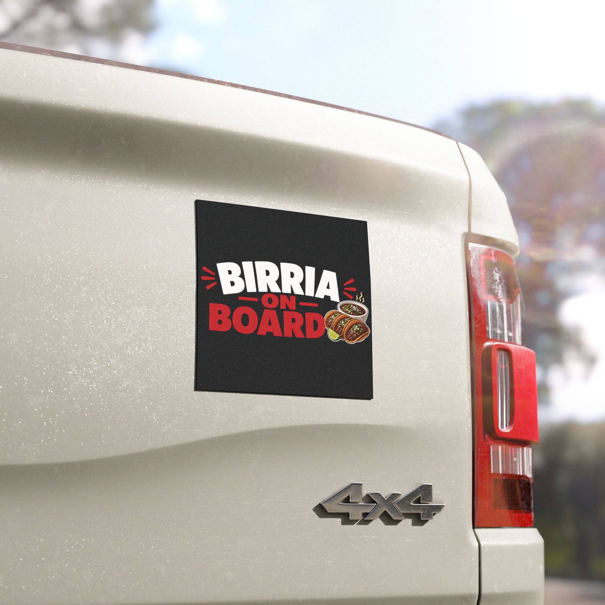 Birria On Board Car Magnet – Funny Taco Foodie Vehicle Sign