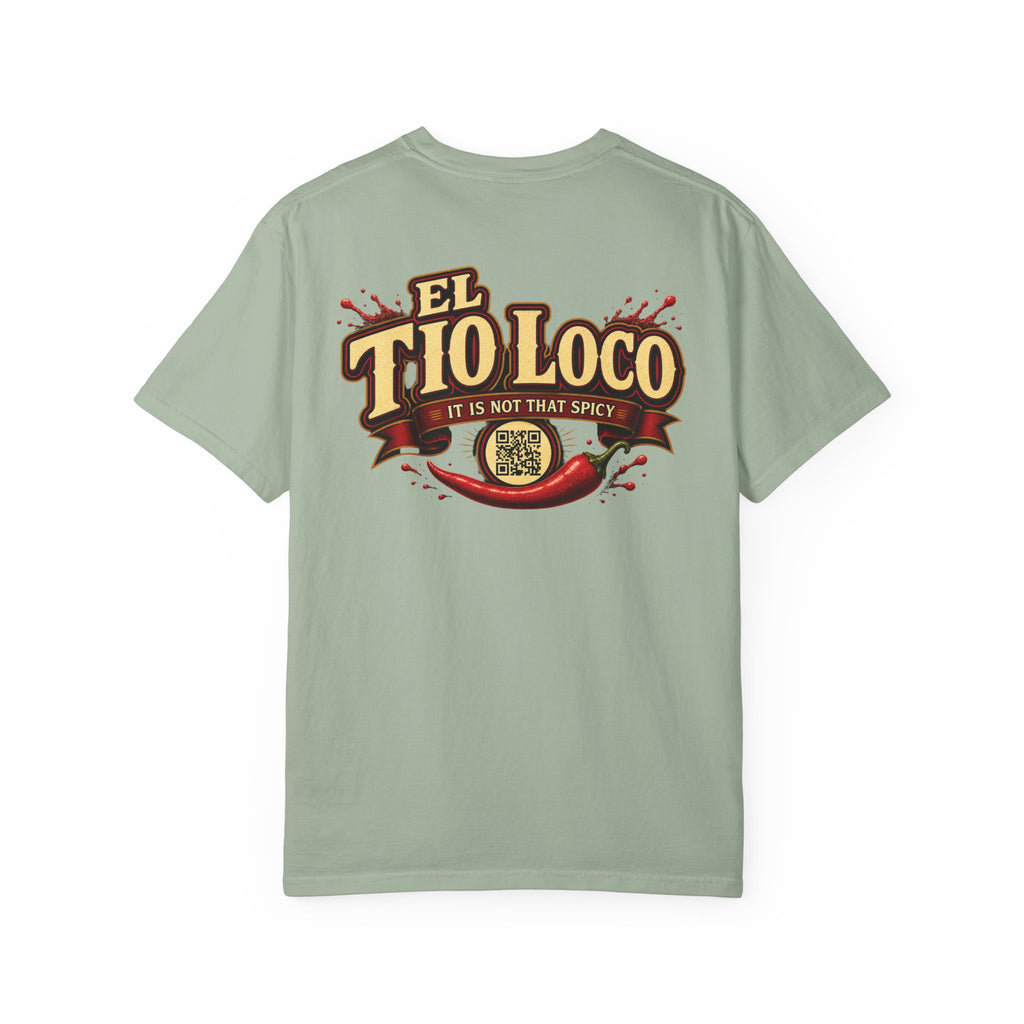 Hot Sauce T-Shirt — “El Tio Loco” Mexican Syrup Bottle Graphic Tee
