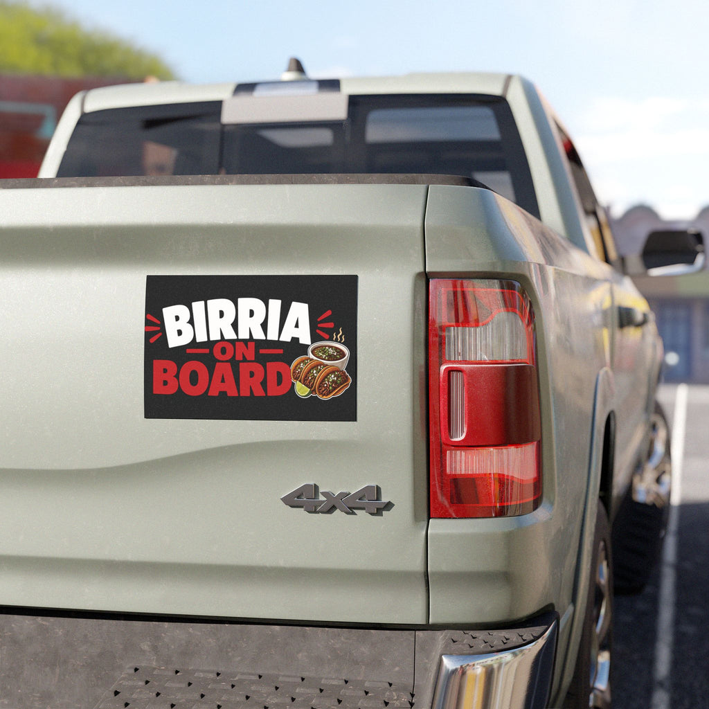 Birria On Board Car Magnet – Funny Taco Foodie Vehicle Sign