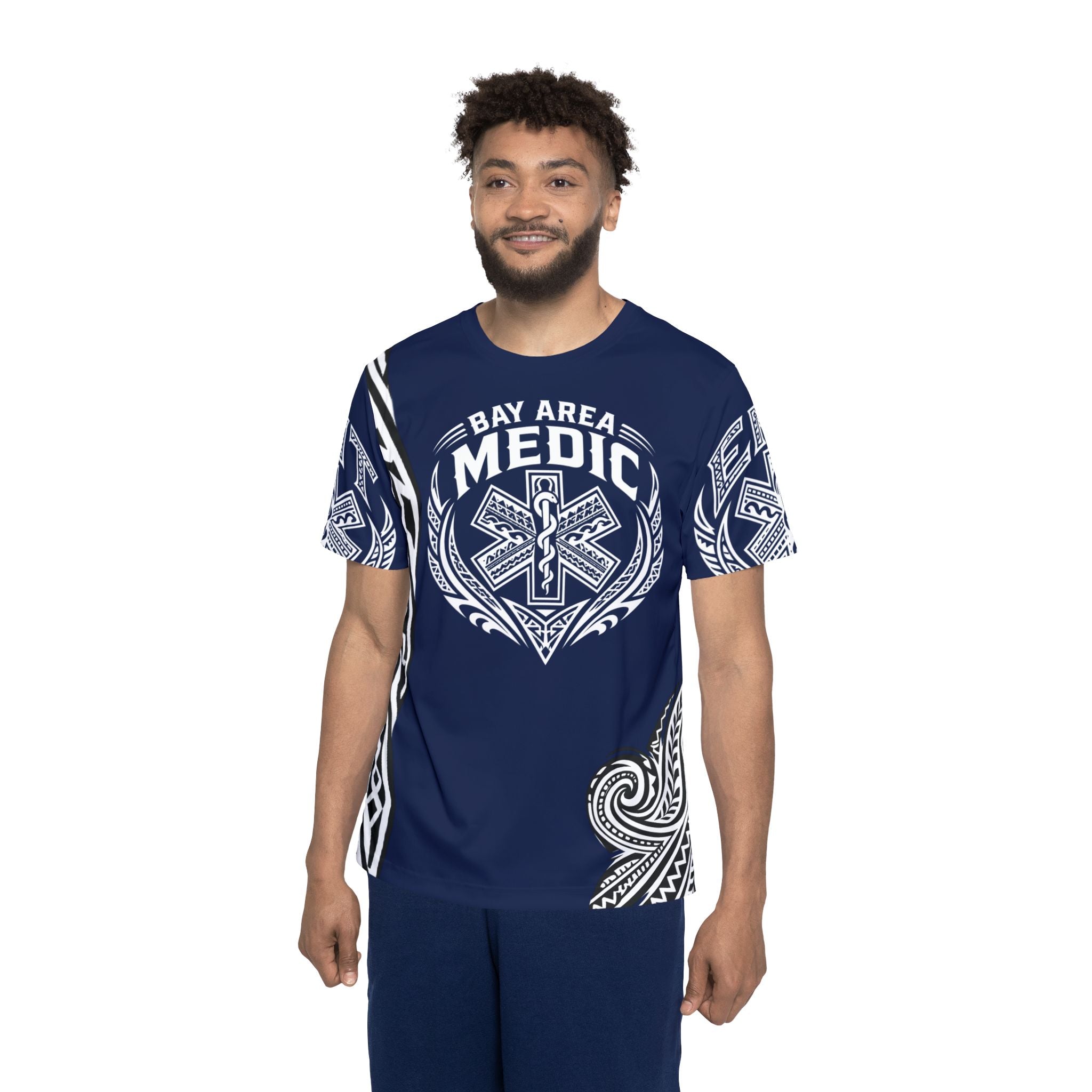 Bay Area Medic EMT Tribal Sport Jersey — All-Over-Print EMS Tee