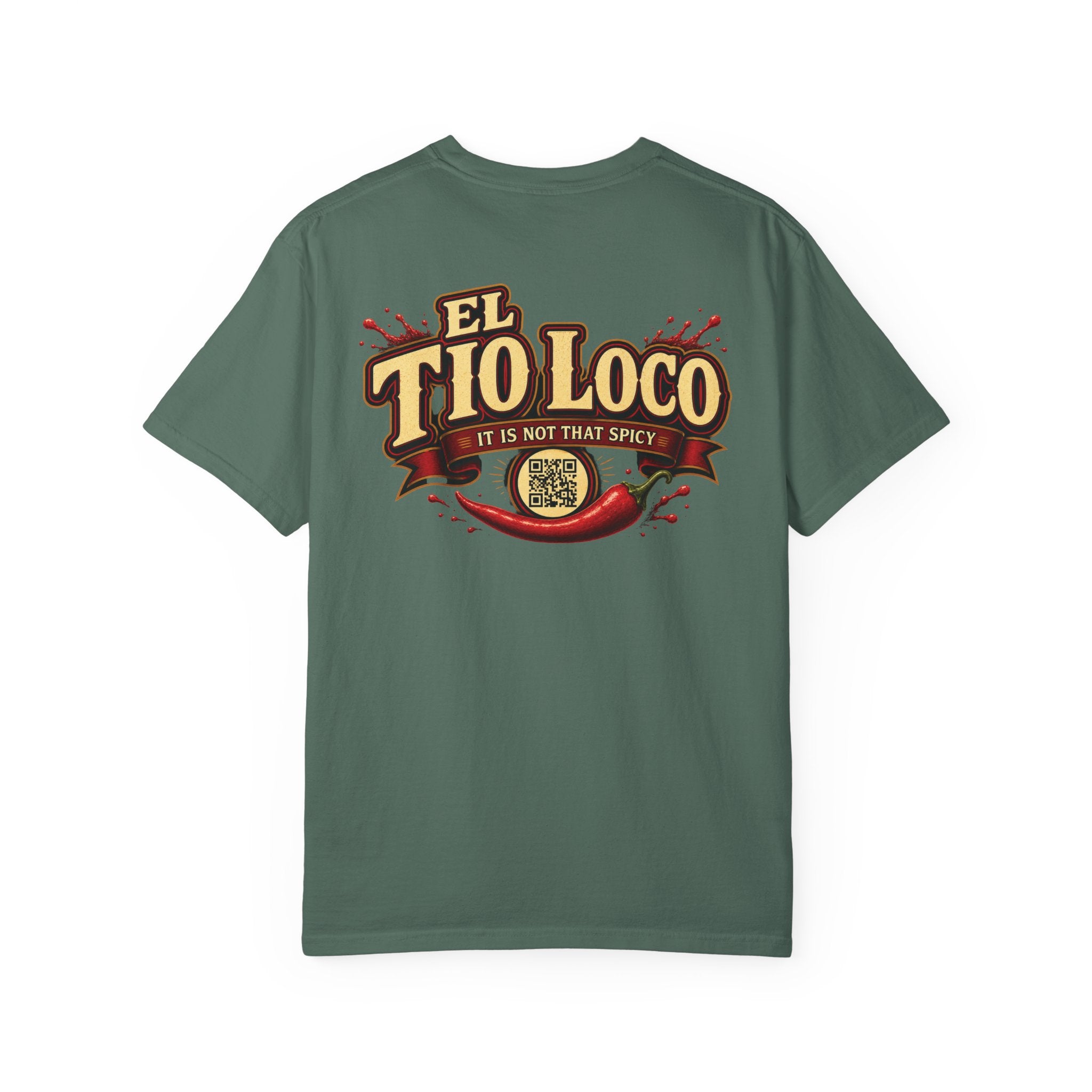 Hot Sauce T-Shirt — “El Tio Loco” Mexican Syrup Bottle Graphic Tee