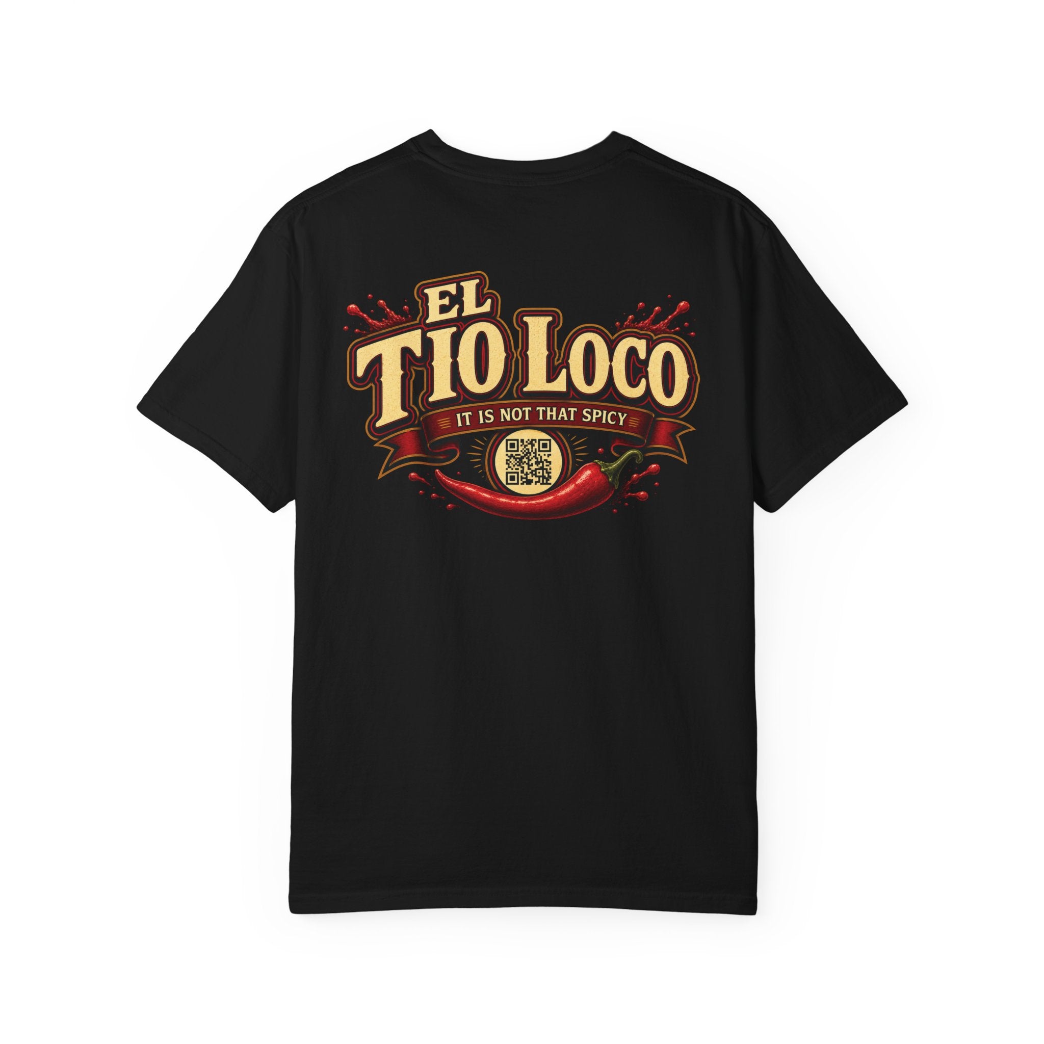 Hot Sauce T-Shirt — “El Tio Loco” Mexican Syrup Bottle Graphic Tee