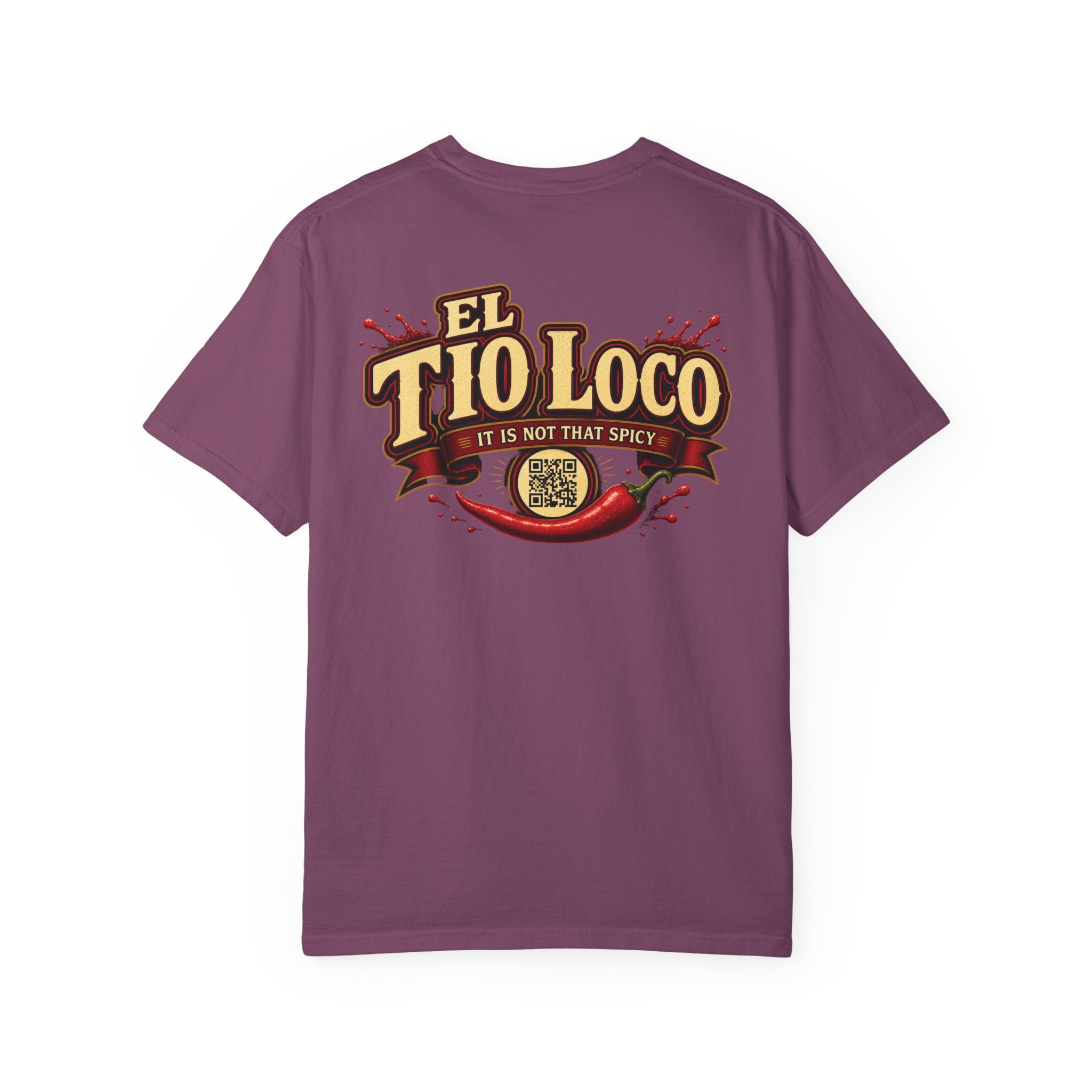 Hot Sauce T-Shirt — “El Tio Loco” Mexican Syrup Bottle Graphic Tee