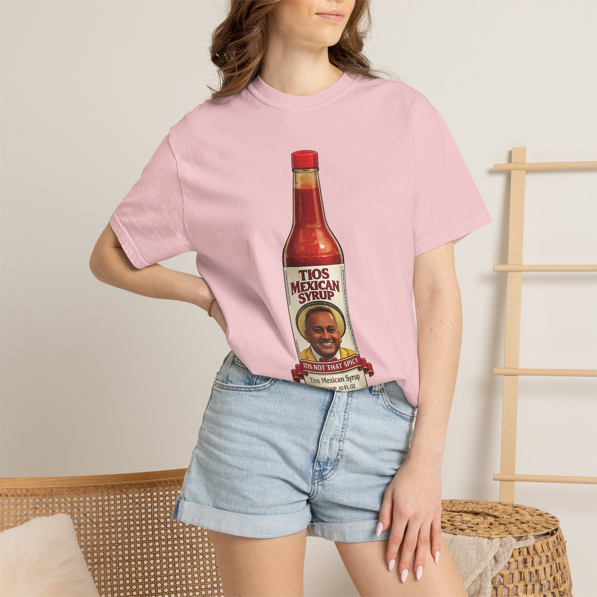 Hot Sauce T-Shirt — “El Tio Loco” Mexican Syrup Bottle Graphic Tee