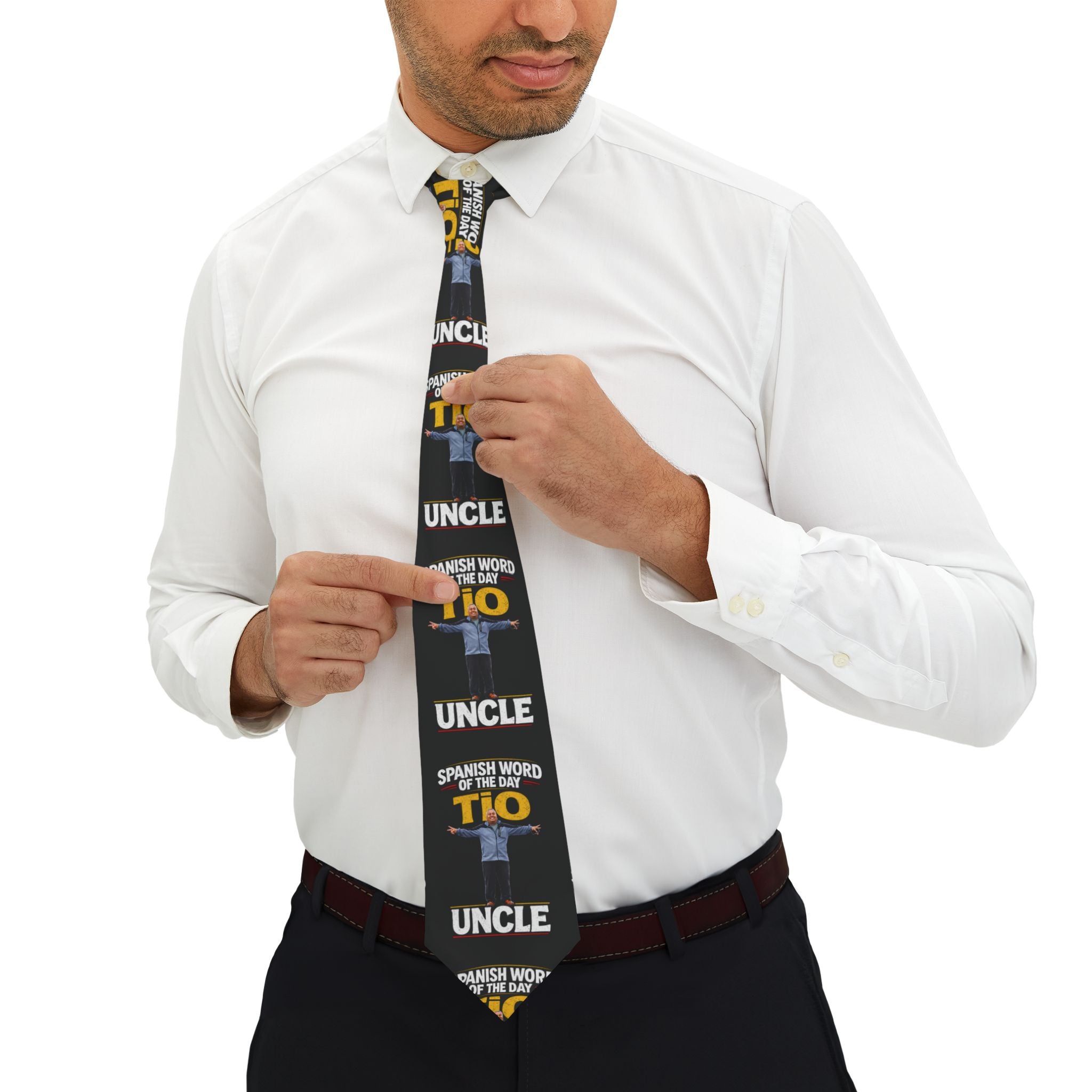 Uncle Tio Novelty Necktie — 'TIO' Bilingual Gift Tie for Fathers & Fun-Loving Uncles