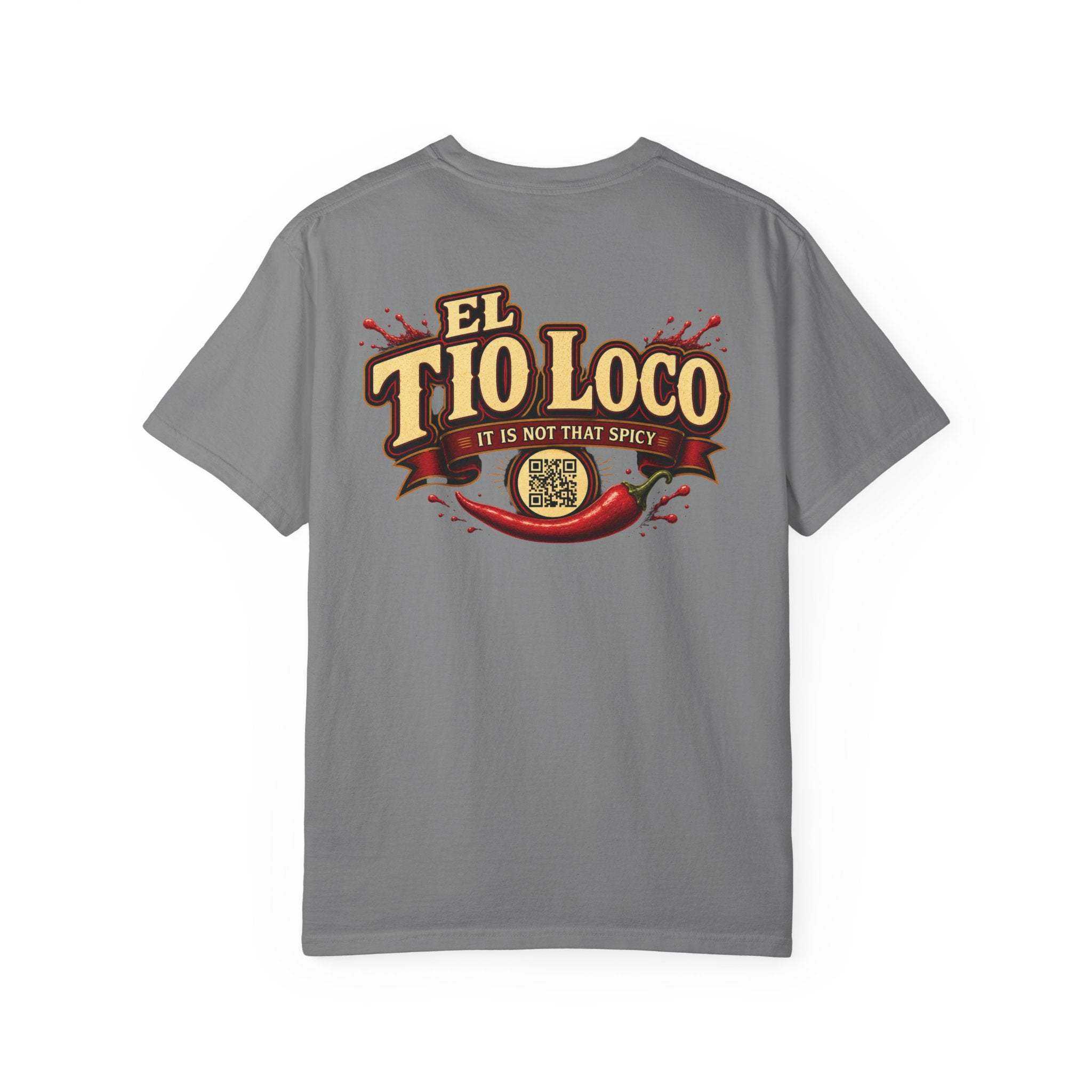 Hot Sauce T-Shirt — “El Tio Loco” Mexican Syrup Bottle Graphic Tee
