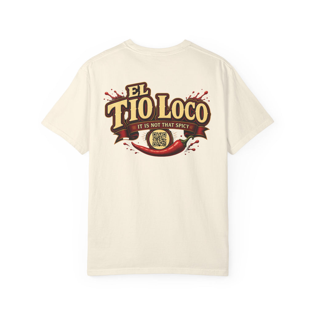 Hot Sauce T-Shirt — “El Tio Loco” Mexican Syrup Bottle Graphic Tee