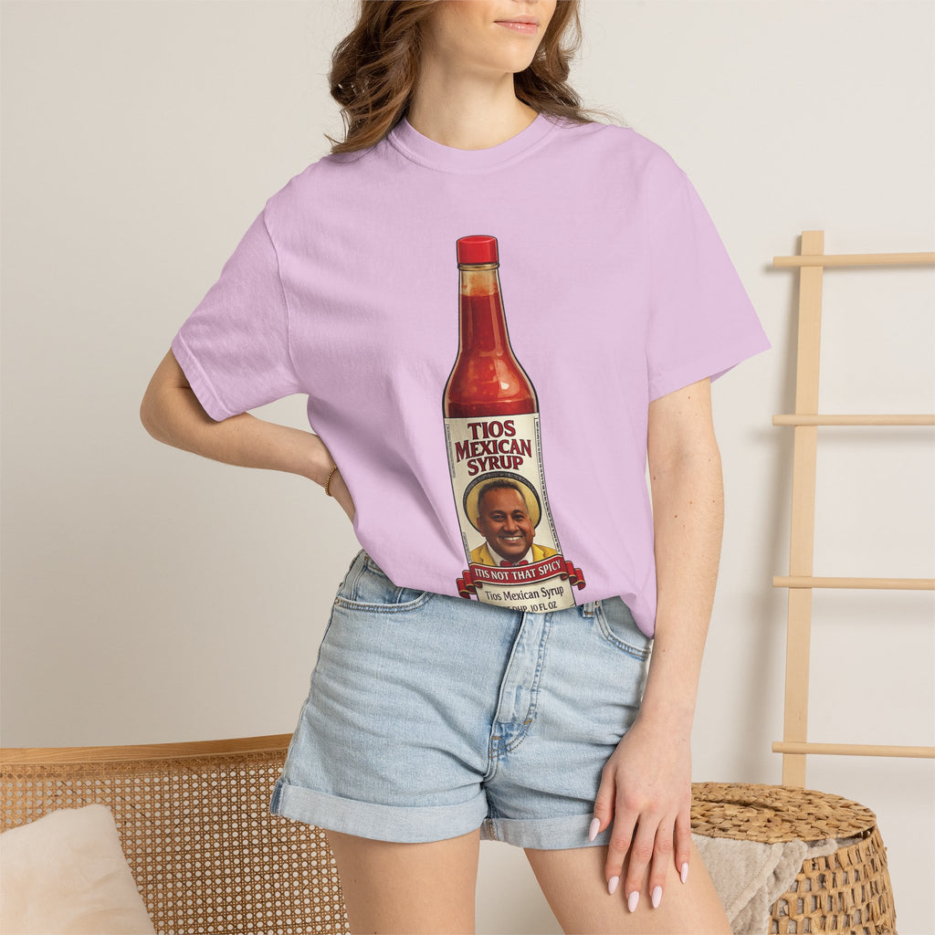 Hot Sauce T-Shirt — “El Tio Loco” Mexican Syrup Bottle Graphic Tee