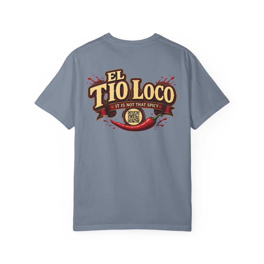 Hot Sauce T-Shirt — “El Tio Loco” Mexican Syrup Bottle Graphic Tee