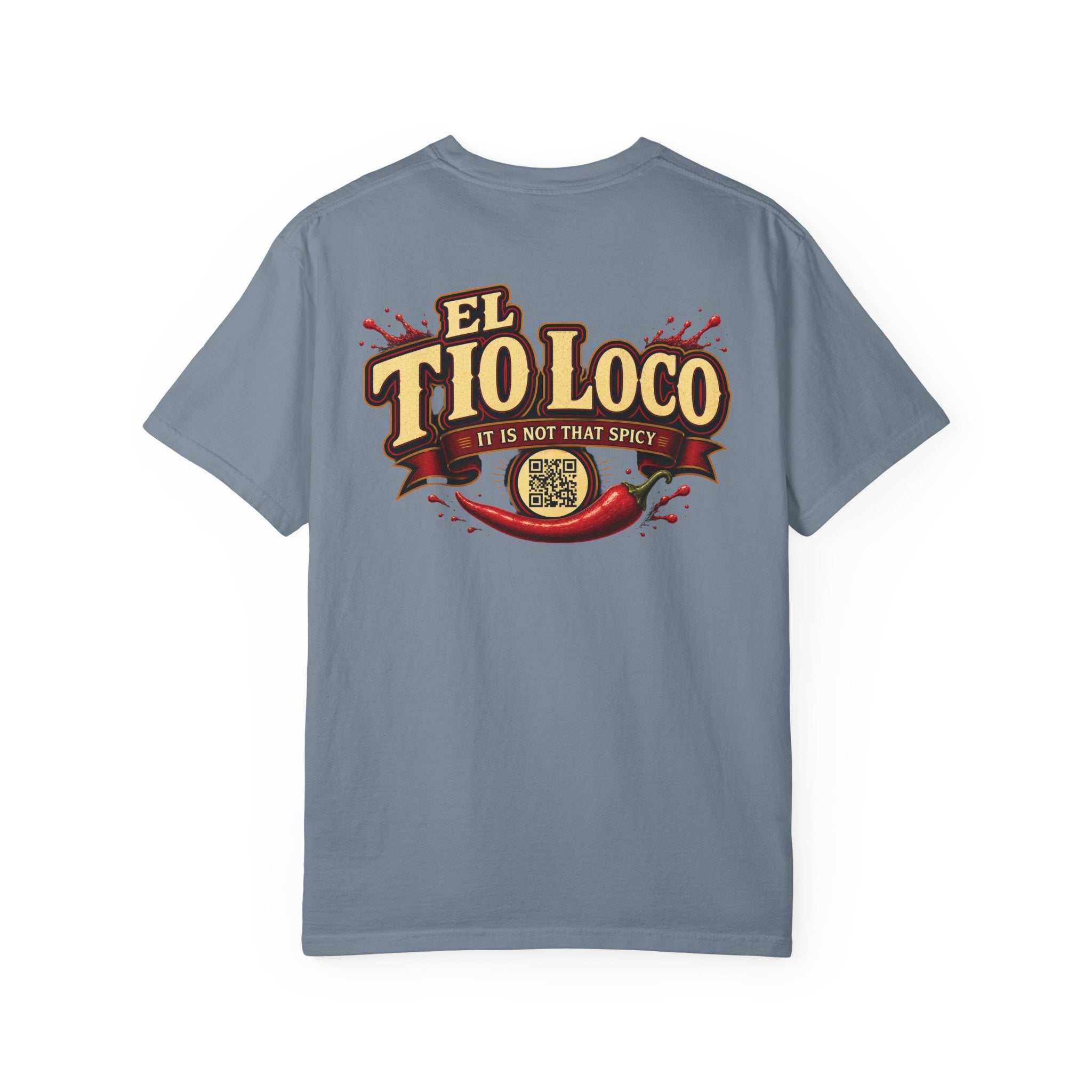 Hot Sauce T-Shirt — “El Tio Loco” Mexican Syrup Bottle Graphic Tee