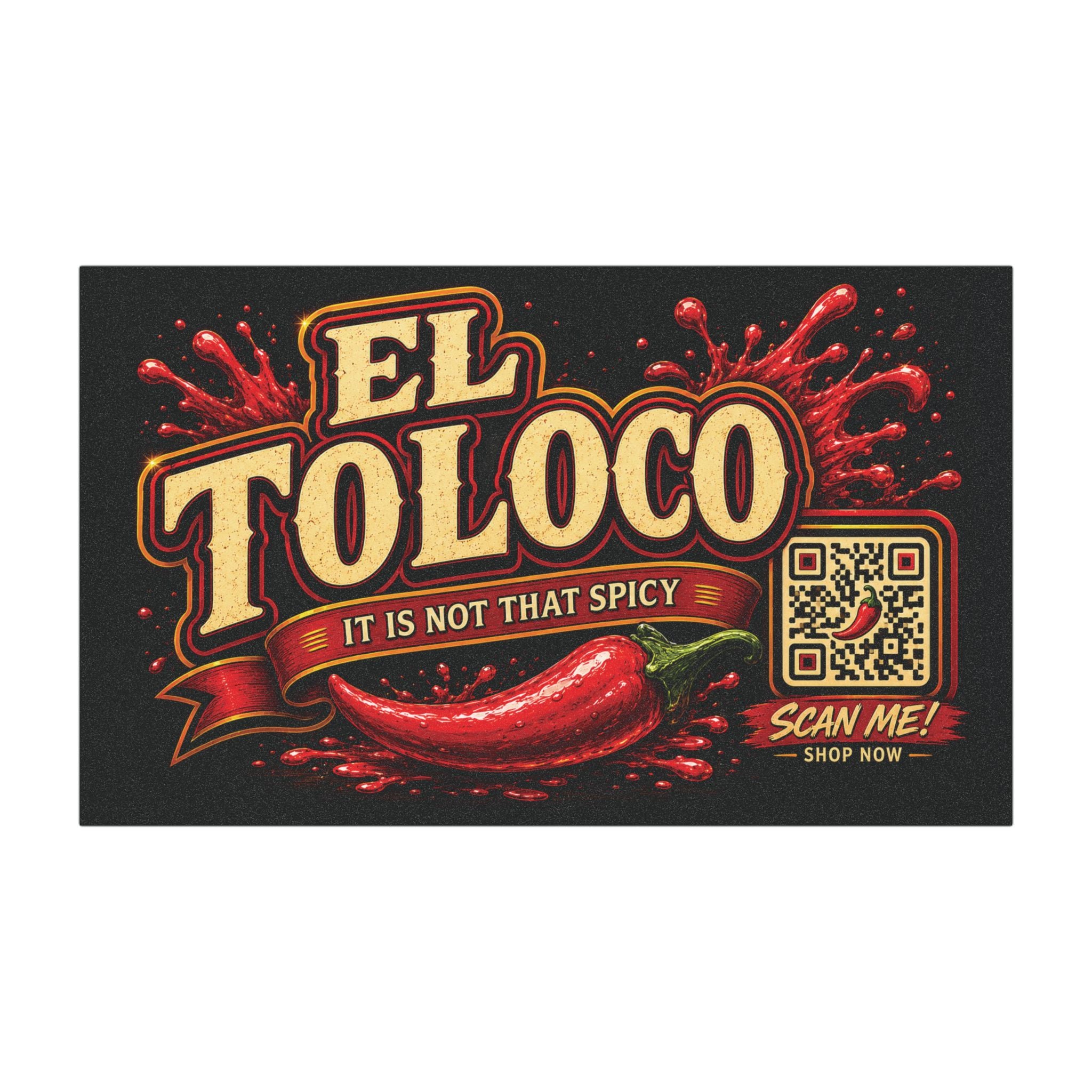 Car Magnet — 'El Toloco' Spicy Chili Logo Sticker (Scan Me QR)