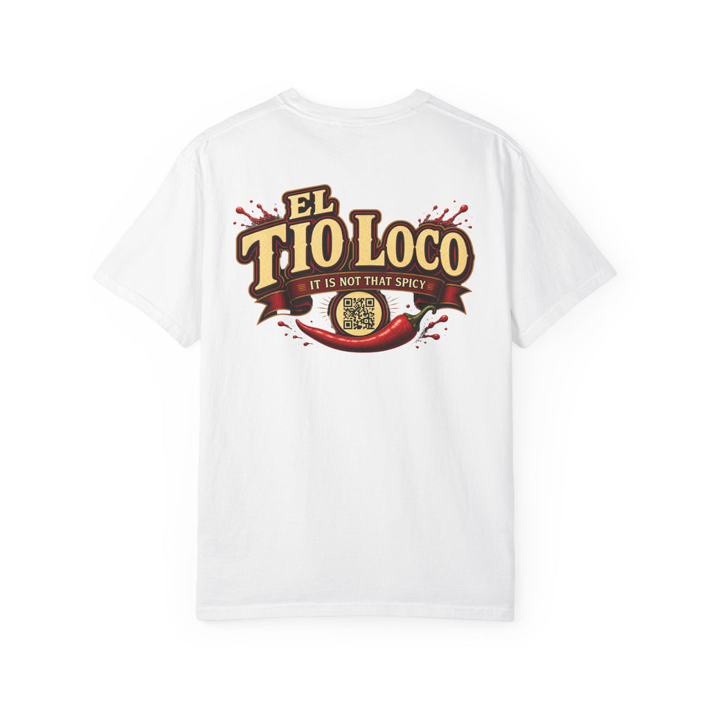 Hot Sauce T-Shirt — “El Tio Loco” Mexican Syrup Bottle Graphic Tee