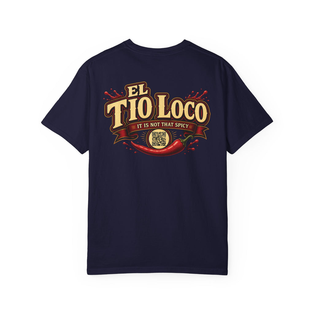 Hot Sauce T-Shirt — “El Tio Loco” Mexican Syrup Bottle Graphic Tee