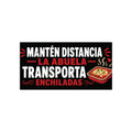 Bumper Sticker – "Mantén Distancia La Abuela Transporta Enchiladas" Funny Spanish Car Decal