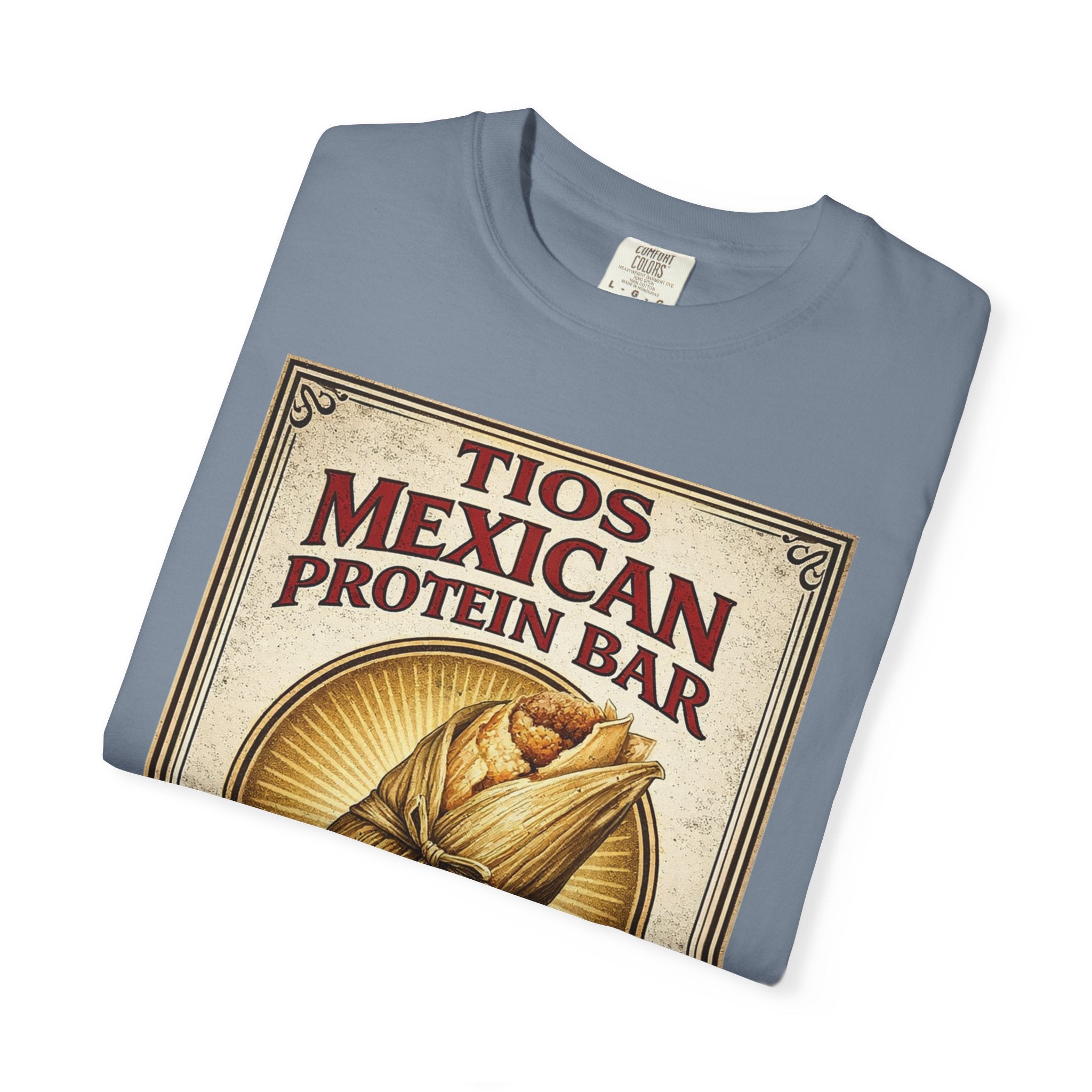 T-Shirt — "Tios Mexican Protein Bar" Vintage Tamale Design