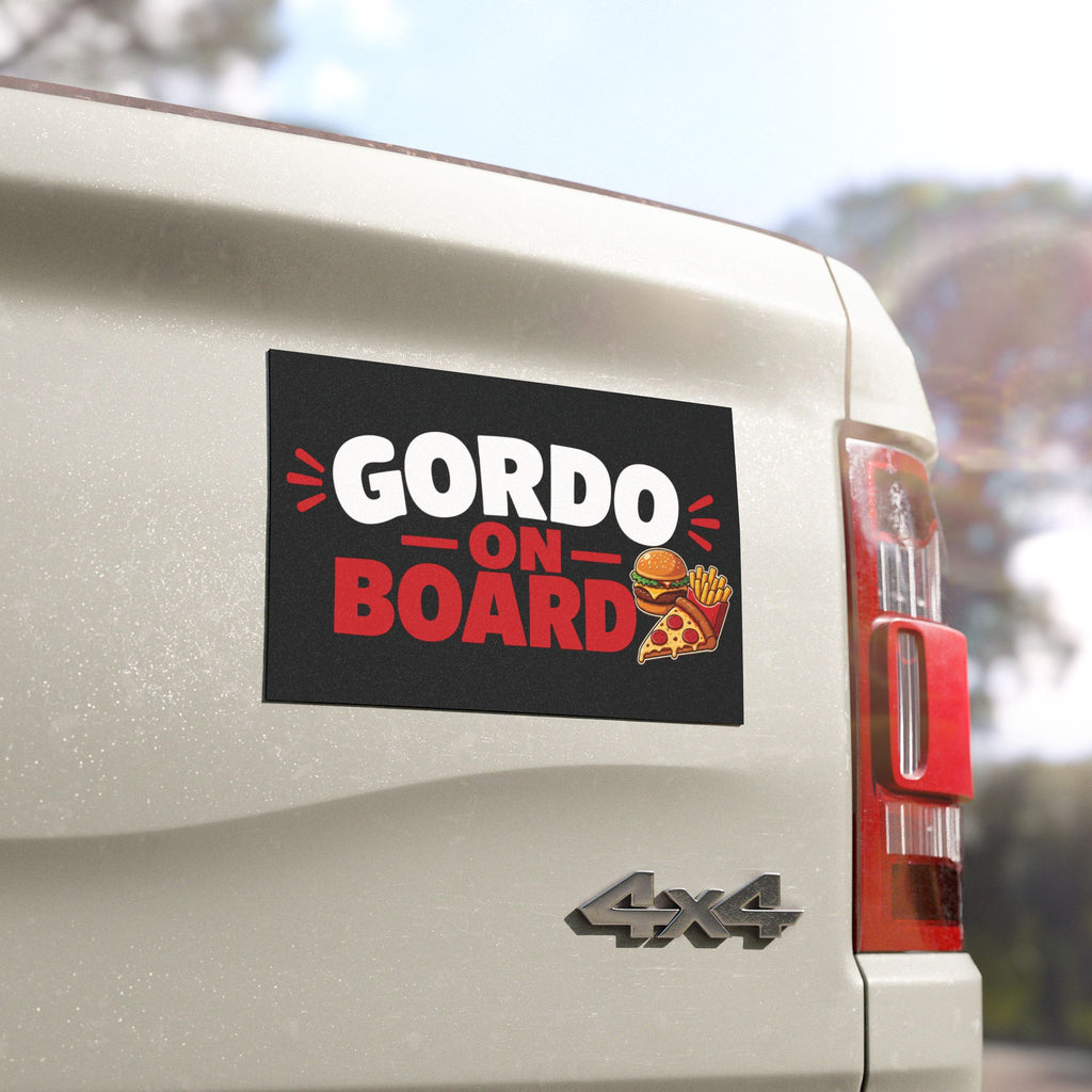 Gordo On Board Car Magnet — Funny Foodie Baby/Family Bumper Sticker