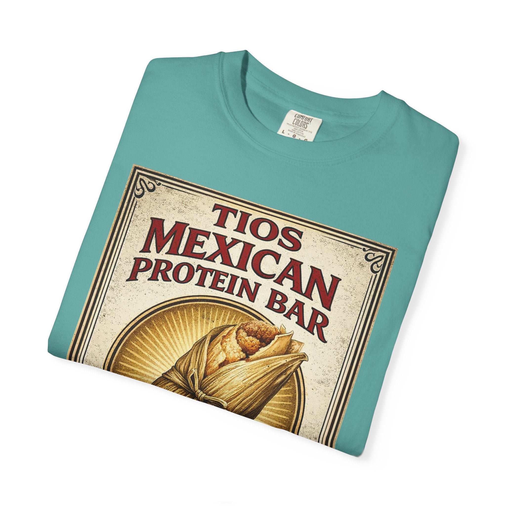 T-Shirt — "Tios Mexican Protein Bar" Vintage Tamale Design