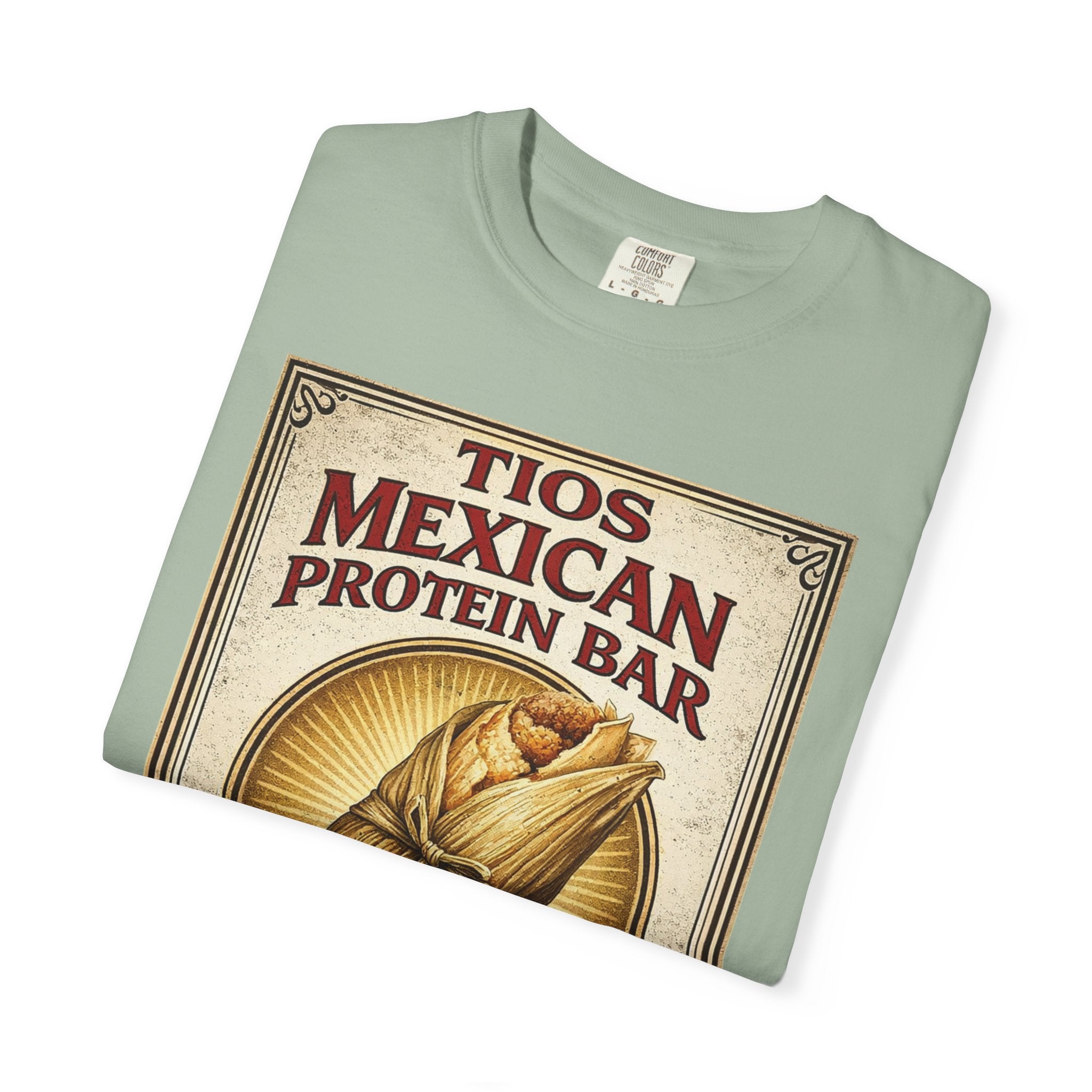T-Shirt — "Tios Mexican Protein Bar" Vintage Tamale Design
